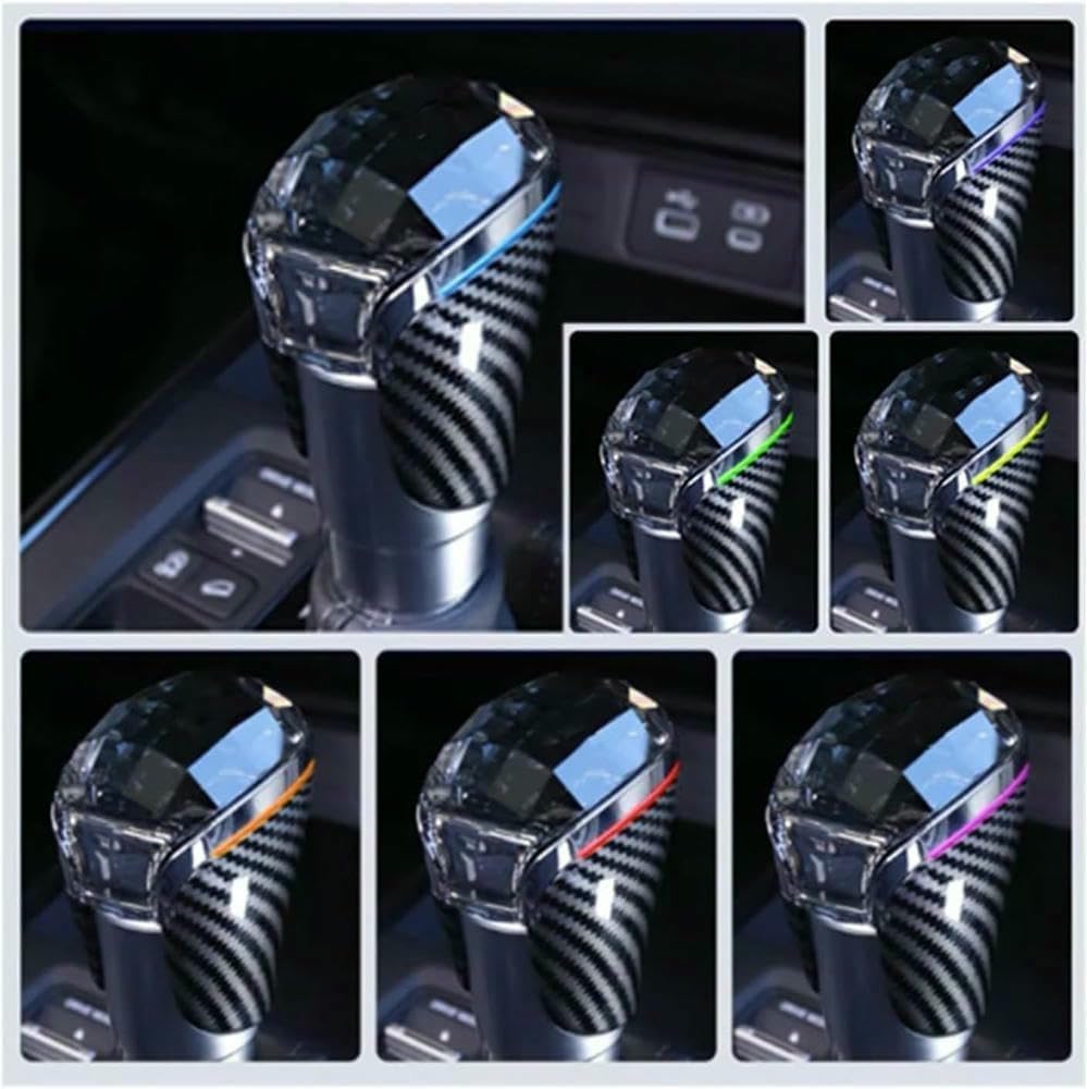 Car Shift Knob Crystal Gear Shift Knob LED Atmosphere Light for Honda for Accord 2018 2022 for Civic for Fit 2021 for CRV XRV ZRV 2023 Stick Head CarAccessorie(Style A)