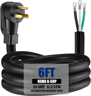 Kanayu 6.6 FT 6 AWG Replacement Power Cord