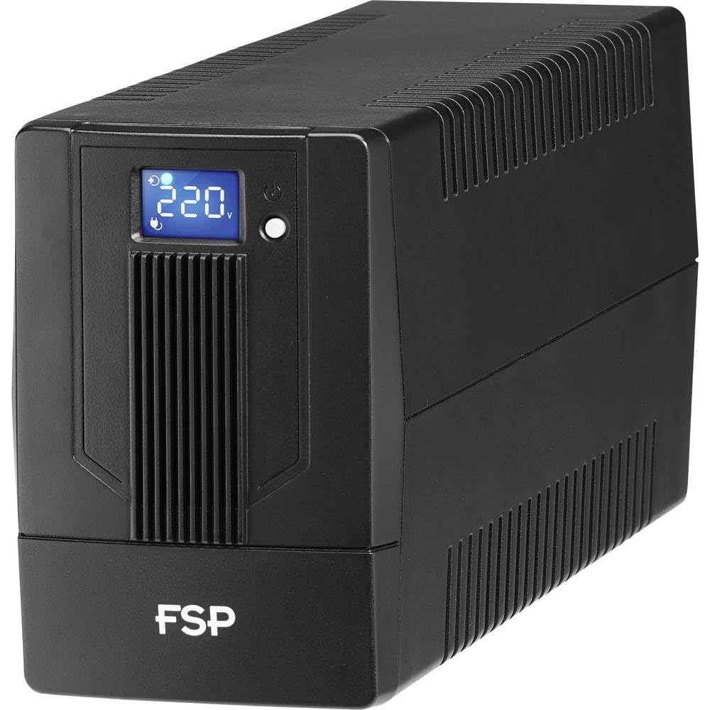 FSP IFP 2000 Line-Interactive USV 2000VA/1200W, 2X Schuko, 2X IEC, LCD Touchscreen, Entrada de Voltaje 162-290 Vac, 60/50 Hz (Auto Sensing), Simulierte Sinuskurve, Kaltstartfunktion