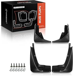 A-Premium Set of 4PCS Mud Flaps Splash Guards Mudguards Mudflaps with Hardware Kits Accessories Compatible with Chevrolet Impala 2014-2020, Black Color, Front and Rear(Driver & Passenger Sides)