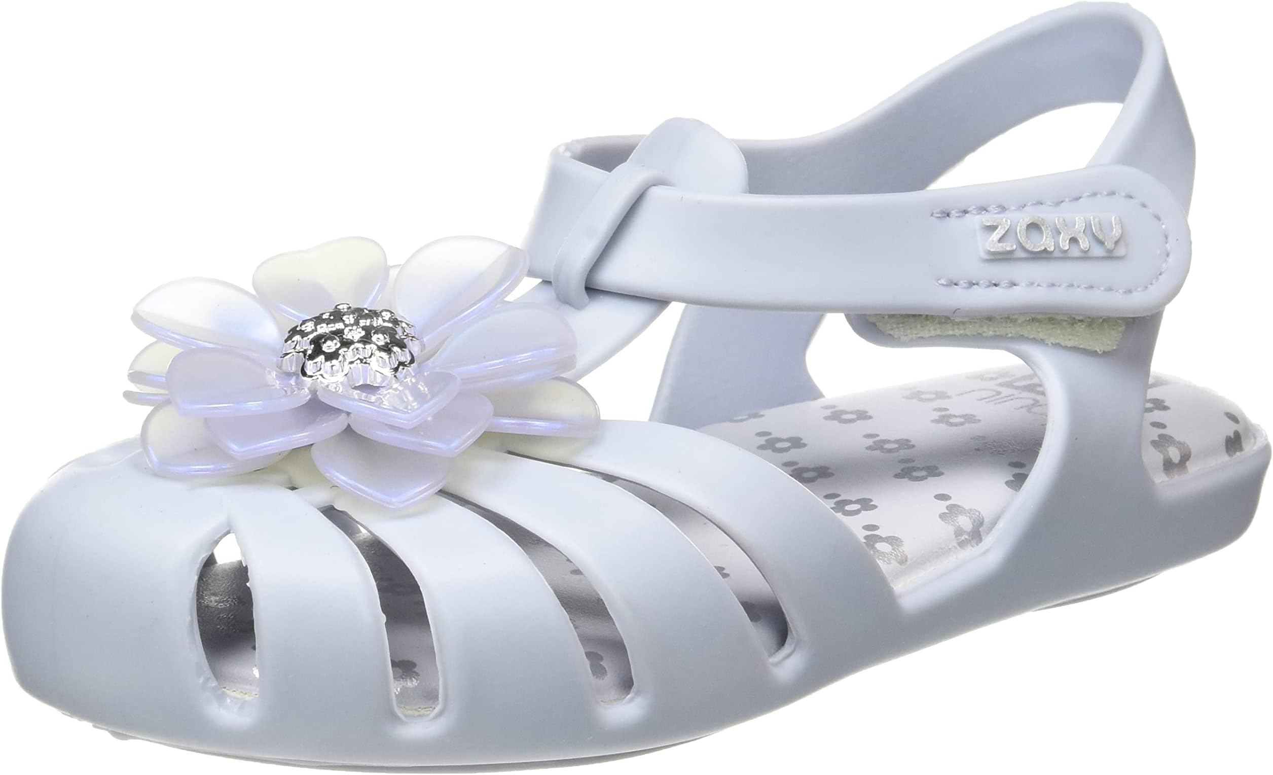 Girls Flower II Baby Sandal, 16423 Light Blue, 3 UK Child