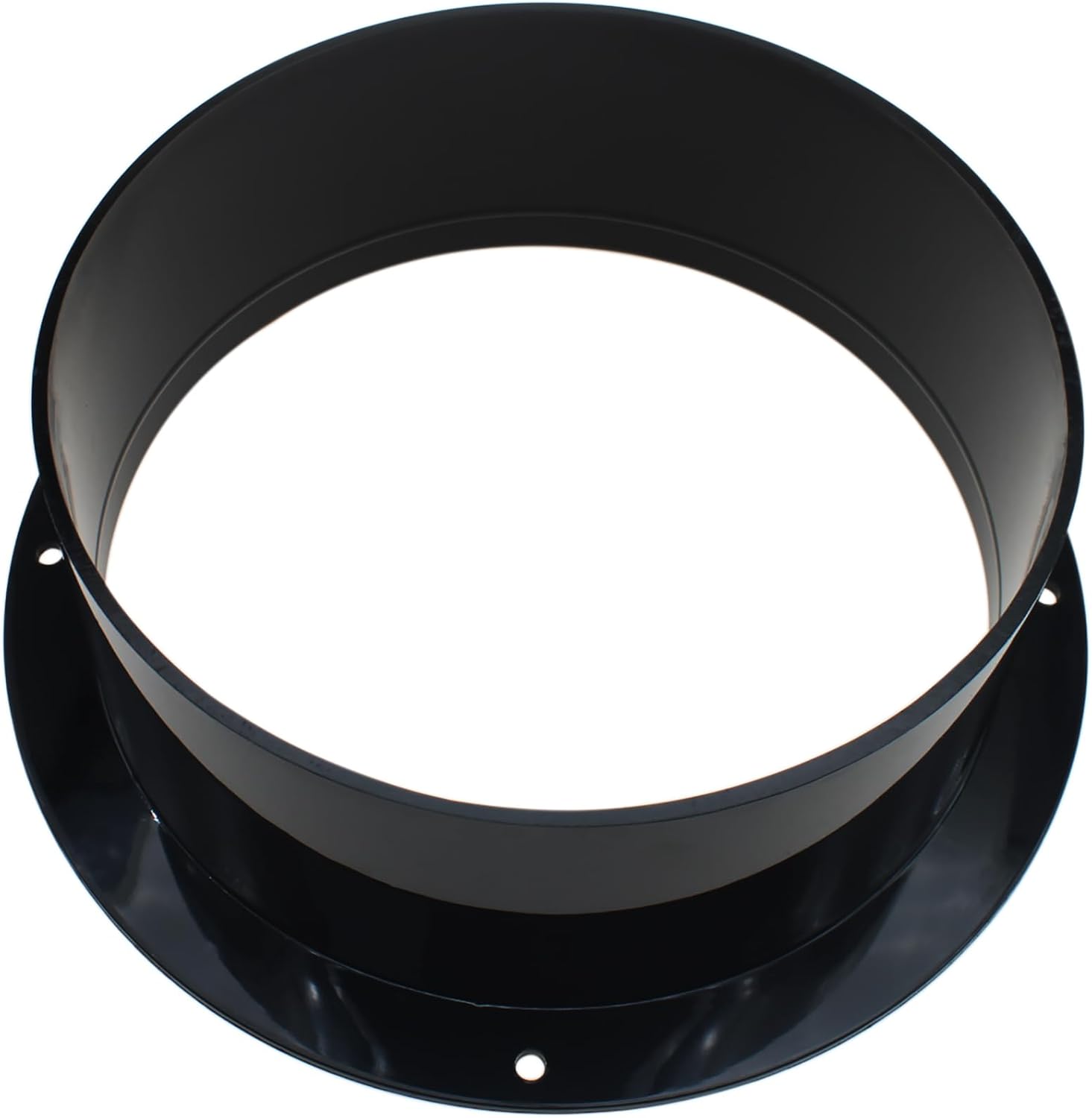 6 Inch Duct Vent Connector Flange Round Hose Flange Black Dryer Vent Connection Fittings for Heating Cooling Ventilation Systems (1PCS)