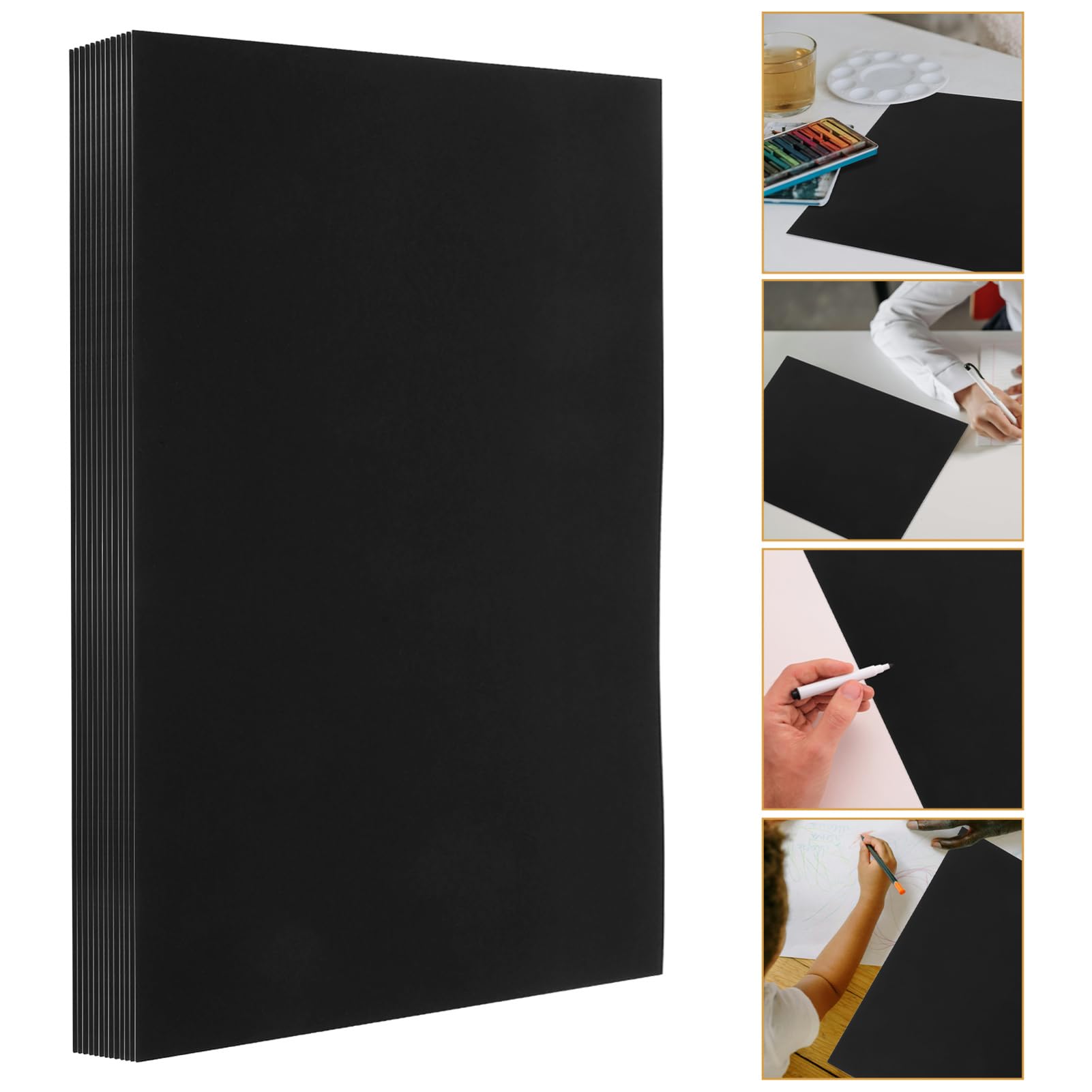 Papier Cartonné Noir Fait Main 50 Feuilles De Papier Cartonné A3 Pour Scrapbooking Découpage Projets Dartisanat