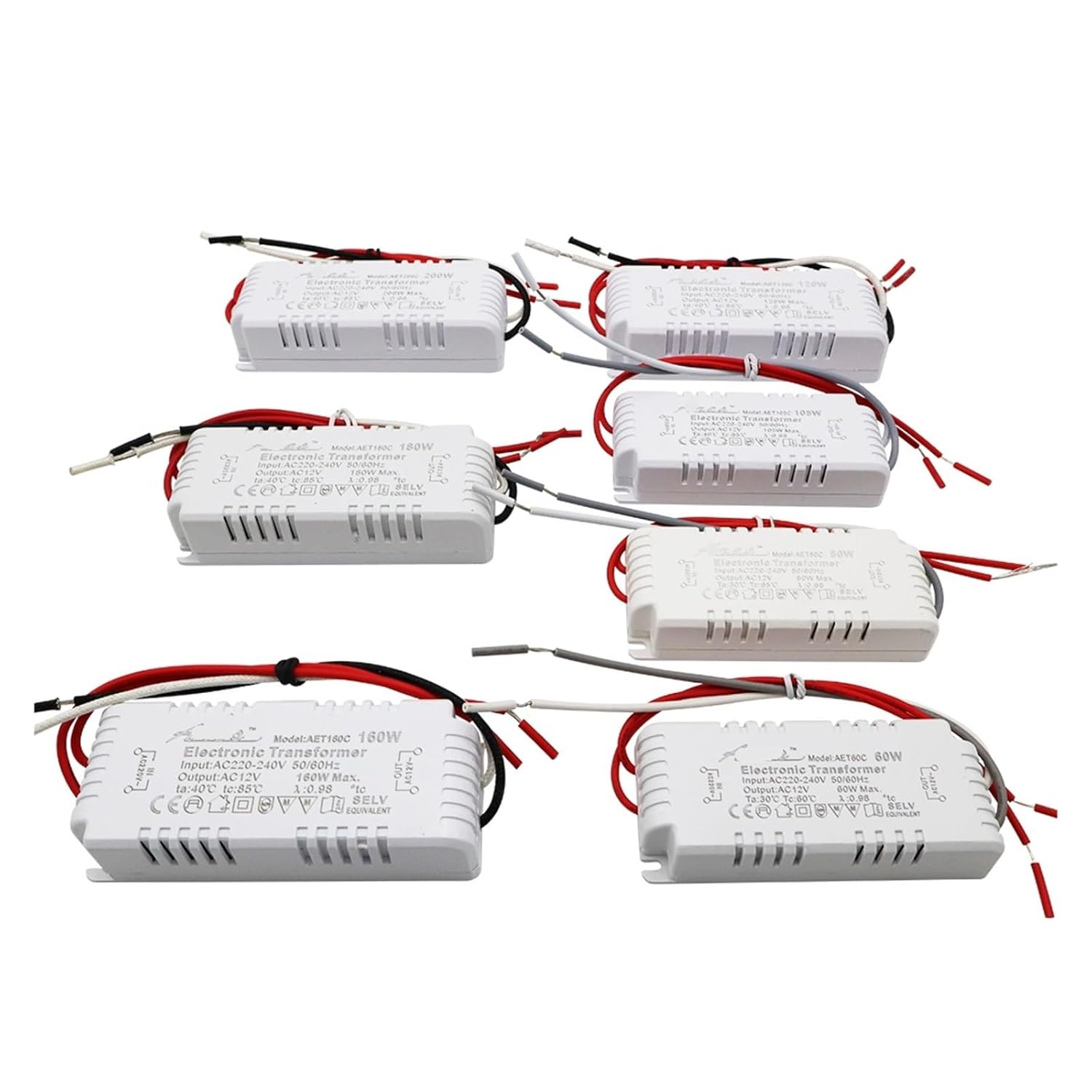 AC220V to AC12V dimmable 160W 180w 200w Transformer Suitable for G4/G5.3 Quartz lamp Halogen lamp Crystal lamp CE(80W)