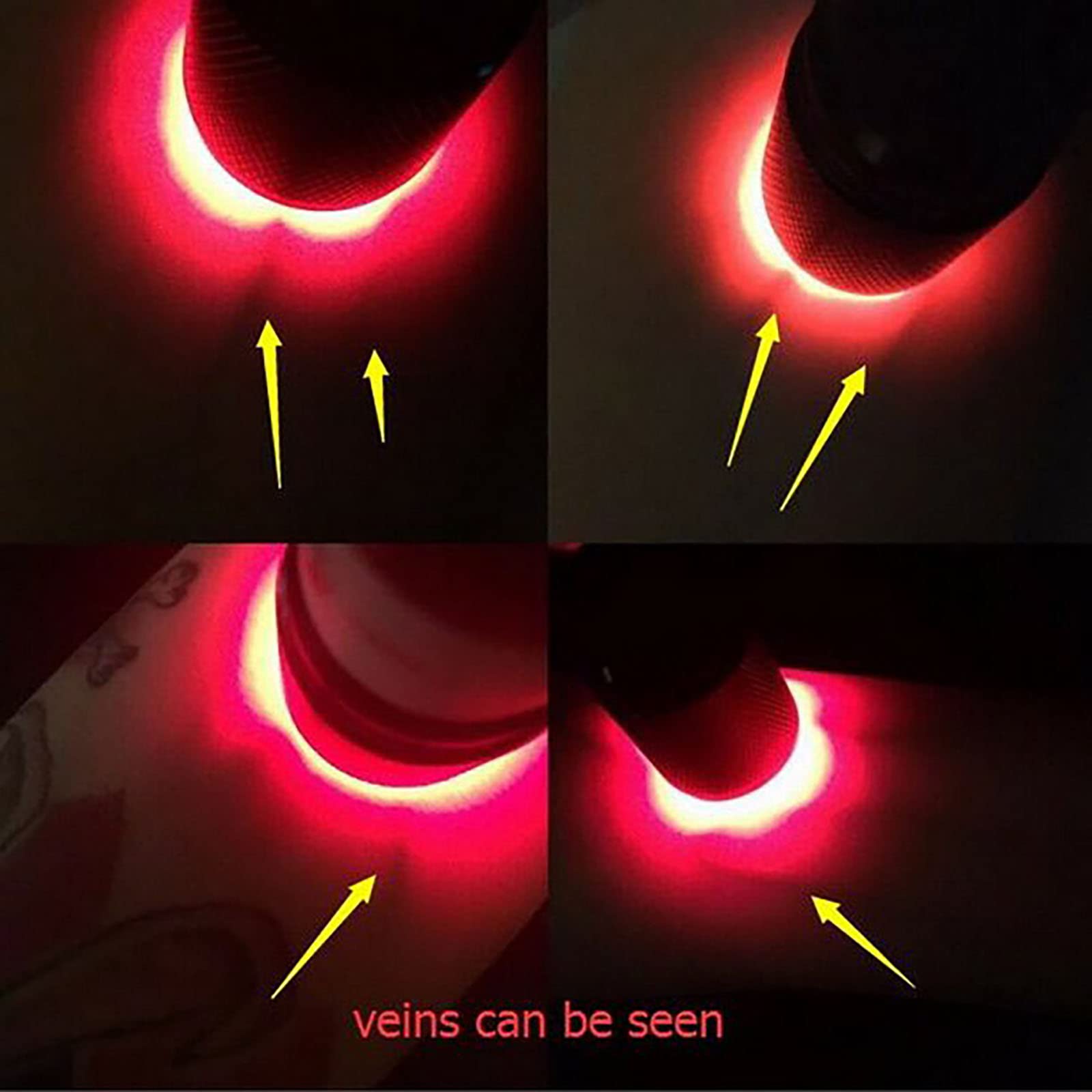 Visualizzatore cercatore di vene, Torcia Portatile a LED Rosso Display vascolare Strumento rilevatore di localizzatore di vene per Trovare Facilmente Display vascolare sottocutaneo