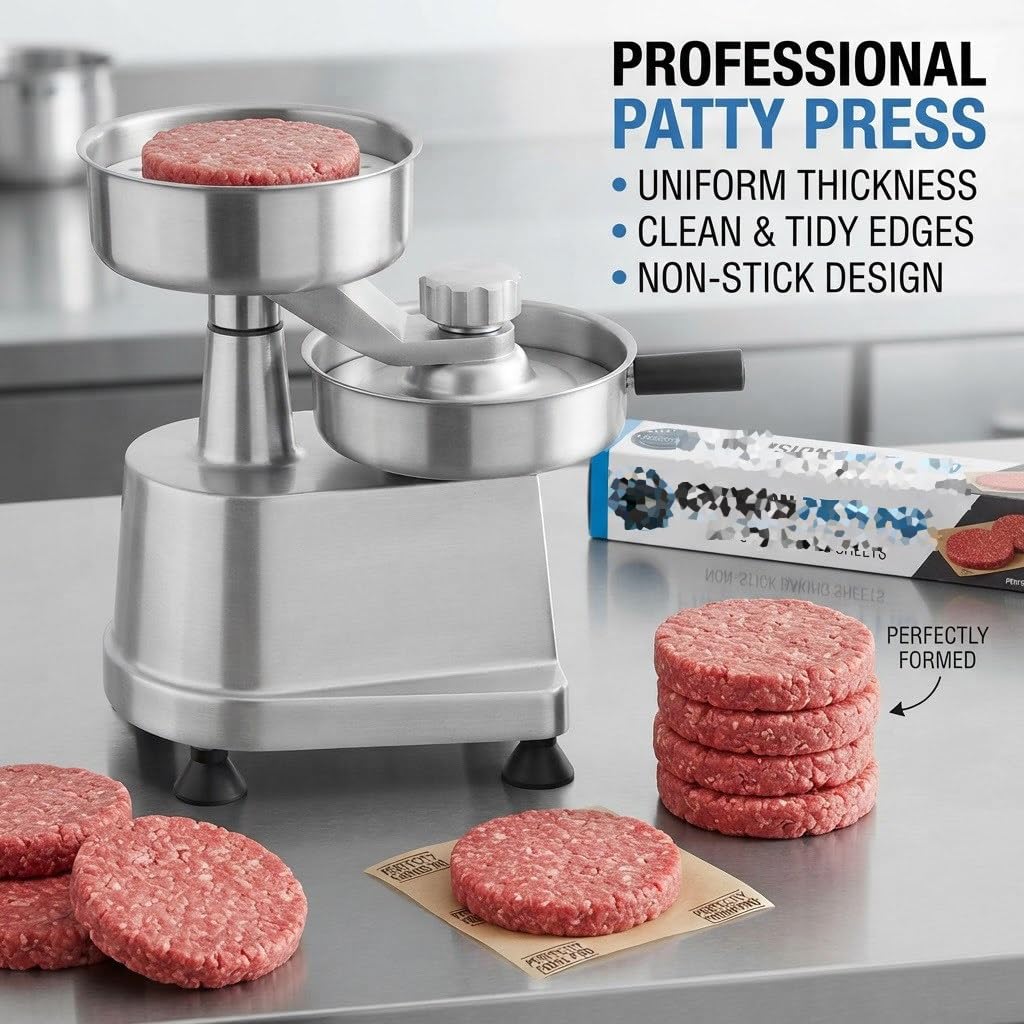 Zestaw Prasy Do HamburgeróW 3w1,Hamburger WołOwina Patty Maker Stal Nierdzewna, Kuchenny Procesor Do Formowania MięSa Ze 1500 Szt