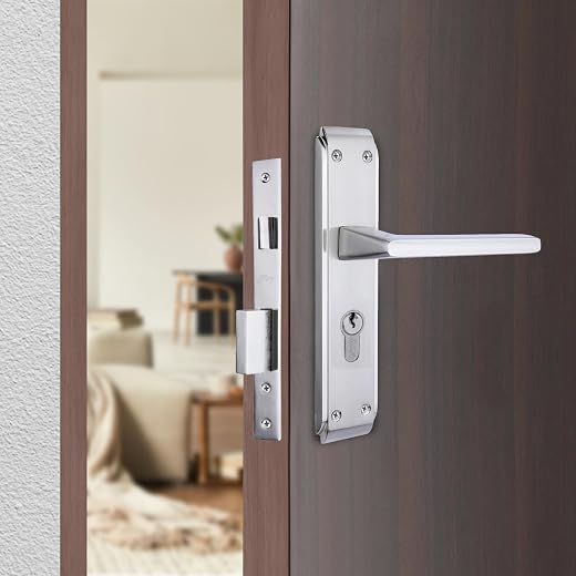 Godrej Mortise Door Lock Handle Set | 200mm NEH - 07 1CK Europrofile | 5 Pin Brass Tumbler Mechanism 60mm | Suitable for L...