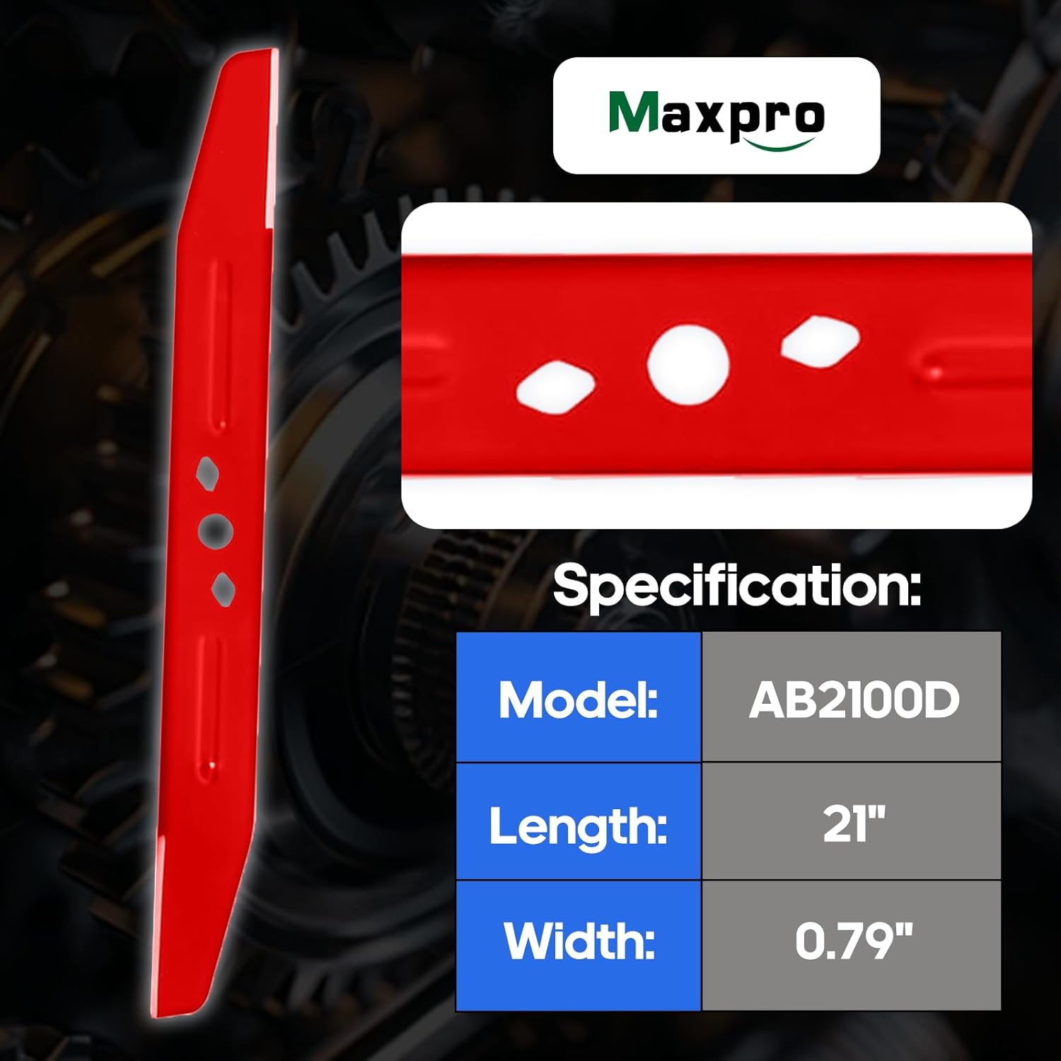 MAXPRO 2 Packs Mower Mulching Blade Compatible with Powerr+ 56V Models LM2133 LM2130 LM2135SP LM2130SP LM2156SP and LM2150SP Replaces AB2101D (LM2133)