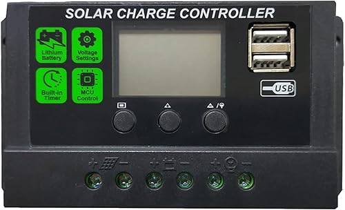 Miniatura 5 de Nature Power Kit completo de panel solar de 215 vatios con inversor de potencia de 400 vatios, controlador de carga de 15 amperios y cargador solar