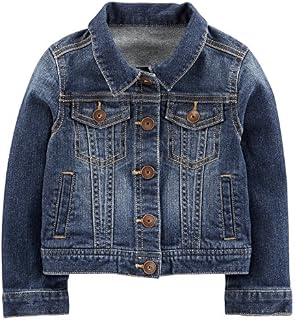 Simple Joys by Carter's Baby Girls' Toddler Denim Jacket, Medium Wash, 3T