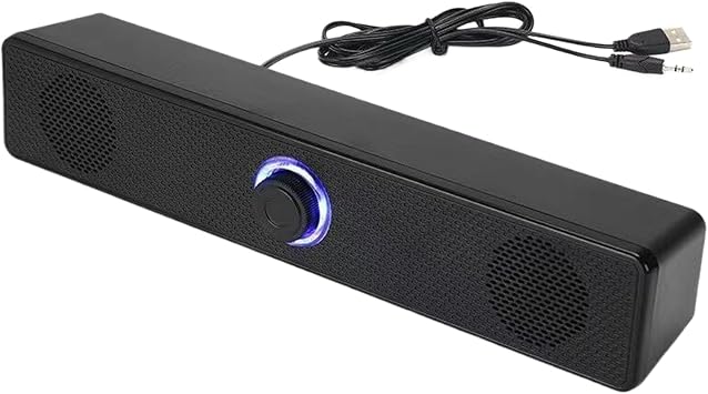 SoundBar Speaker - Wireless Audio Bar, Deep Bass System, Volume Boost | Home Theater Sound for TV, Laptop, Projector, Game Setup, Desktop Use, Auto Adjust Clear Output, Entertainment Audio