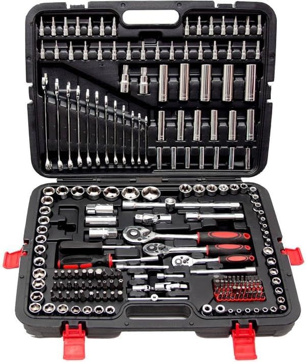 Mallette à outils à cliquet 216 pièces 1/4