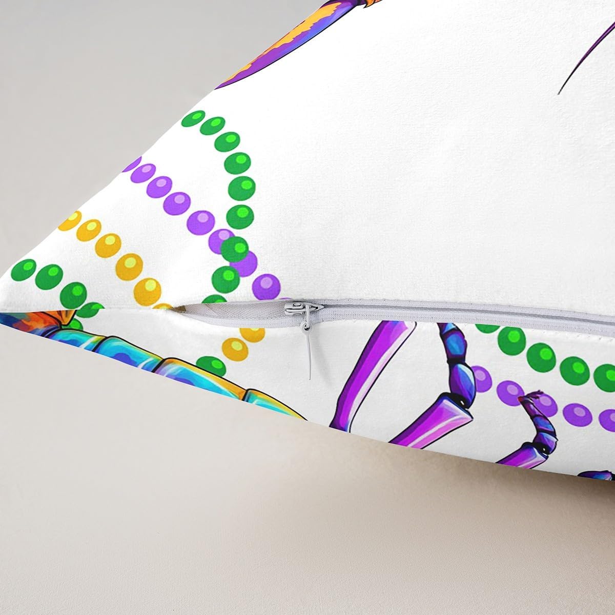 Erosebridal Lobster Throw Pillow Cover 24x24 Mardi Gras Pillow Cover Purple Yellow Green Aquatic Wild Animal Ocean Life Cushion Cover Watercolor Tropical Marine 1 Pillow Case Cushion Case