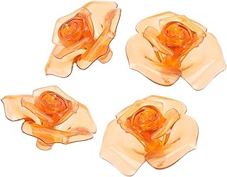 TEMPNAP 4Piezas Flores Falsas Para Decoración Accesorios De Iluminación Artificiales Color Transparente Para Cumpleaños y Decoración De Lámparas