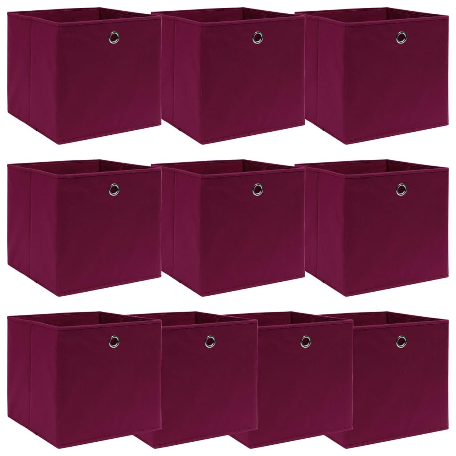 Aufbewahrungsboxen 10 Stk Spielzeugkiste, Aufbewahrungskiste, Kleideraufbewahrung, Kleideraufbewahrung & Organisation, Dunkelrot 32×32×32 cm Stoff