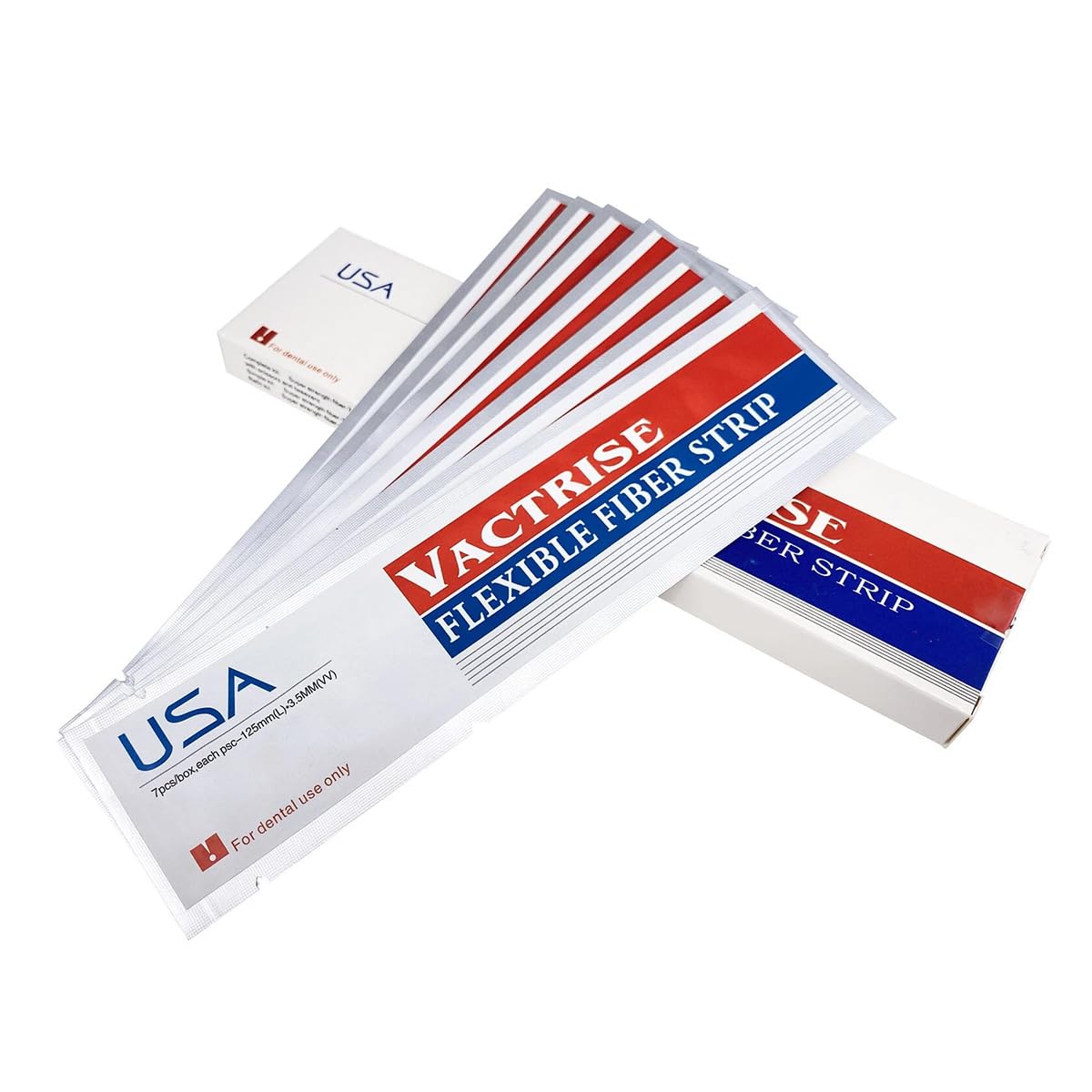 Glass Fiber Strips for Dental Splint Bonding - Flexible Composite Resin Adhesive Band (3.5mm x 125mm) - 7Pcs