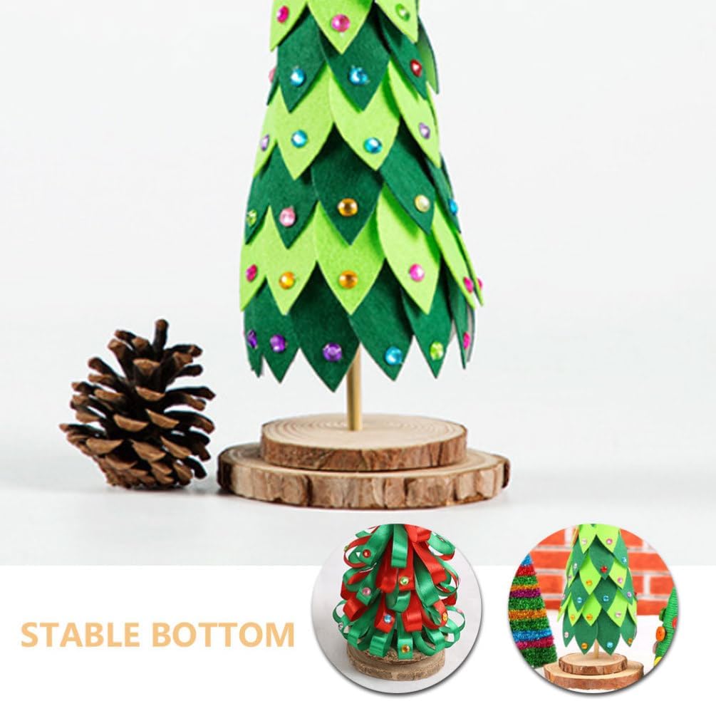 Luxshiny 5pcs Wooden Christmas Stand Diameter Base for Artificial Trees Stylish Xmas Holder Lifelike Aesthetic Stable Support for Holiday Decor