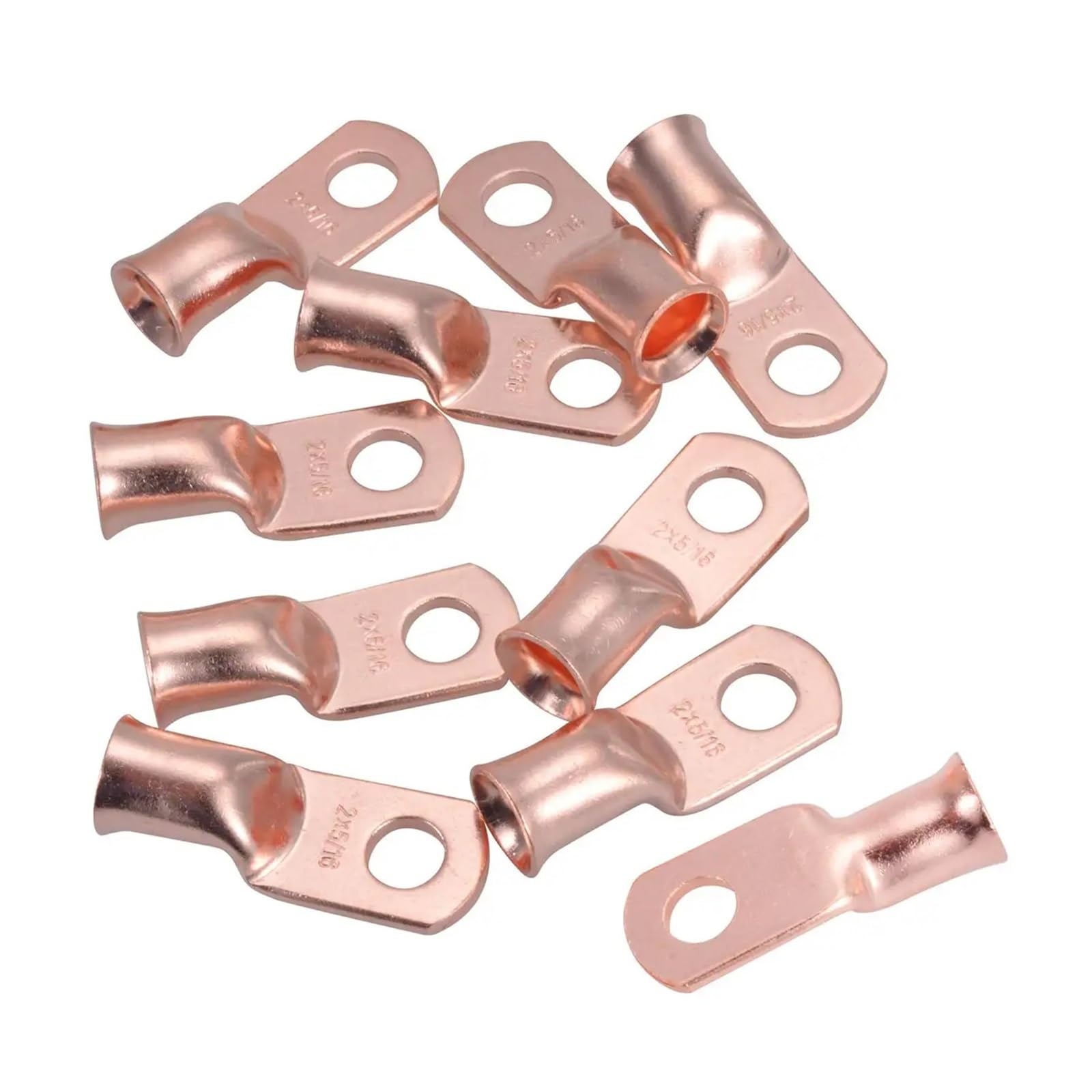 10/25Pcs 2AWG Electrical Wire Ring Connectors Copper Tube Lug Battery Starter Cable Welding Crimp Terminals(8mm,25pcs)