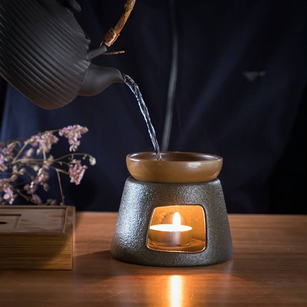 Ätherölbrenner, Aromaöl-Diffusoren, Keramik-Kerzenständer, Vintage-Schwarz