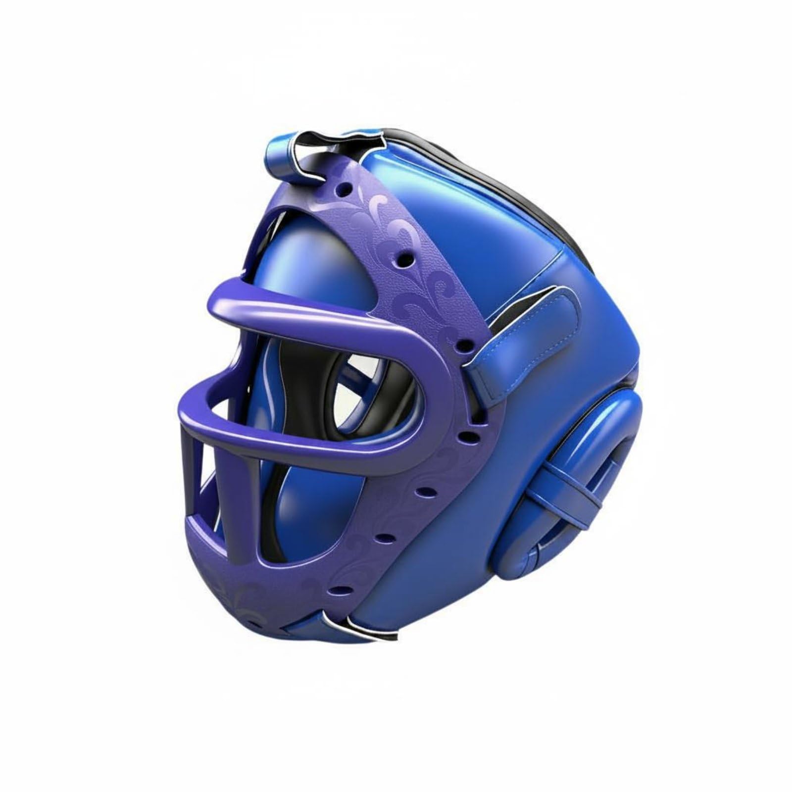 Casco Protettivo con Fit Ergonomico Visiera Integrata Imbottitura Resistente Agli Impatti Fodera Traspirante Materiale PU Adatto a Esercizi di Taekwondo Adulti E Bambini