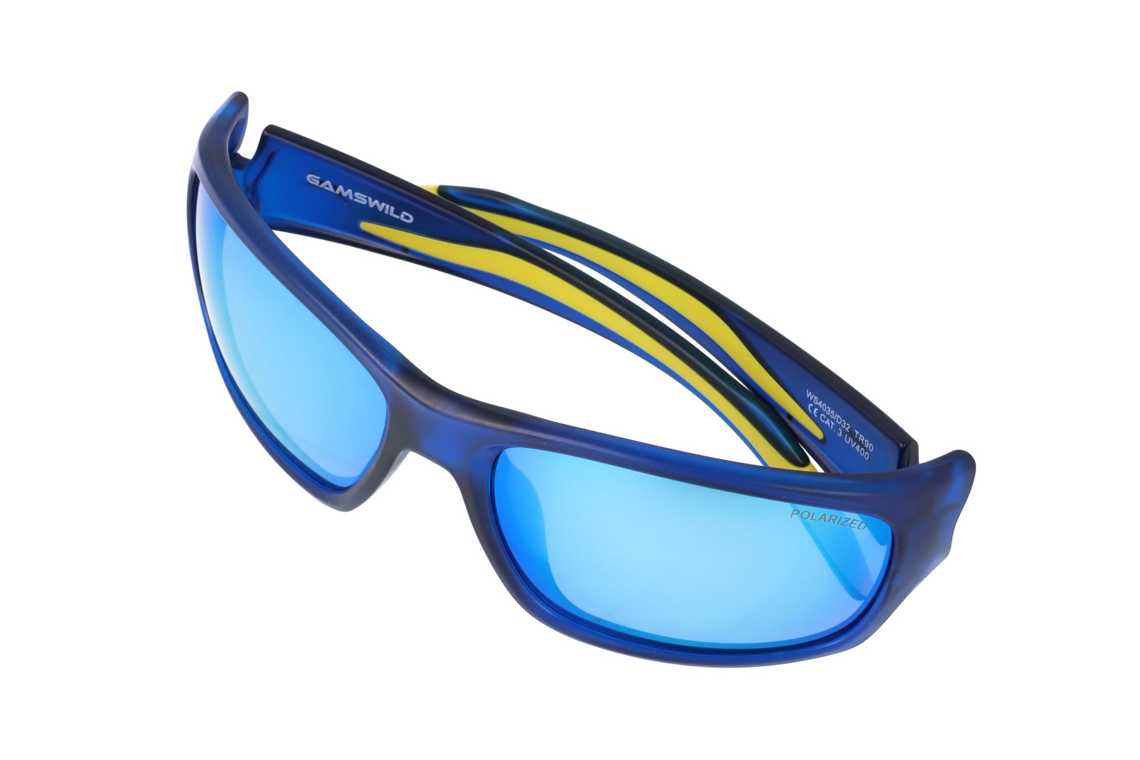 Gamswild WS4035 Occhiali da sole polarizzati GAMSSTYLE occhiali da ciclismo occhiali da sci sportivi da donna unisex | grigio | nero | blu | blu |