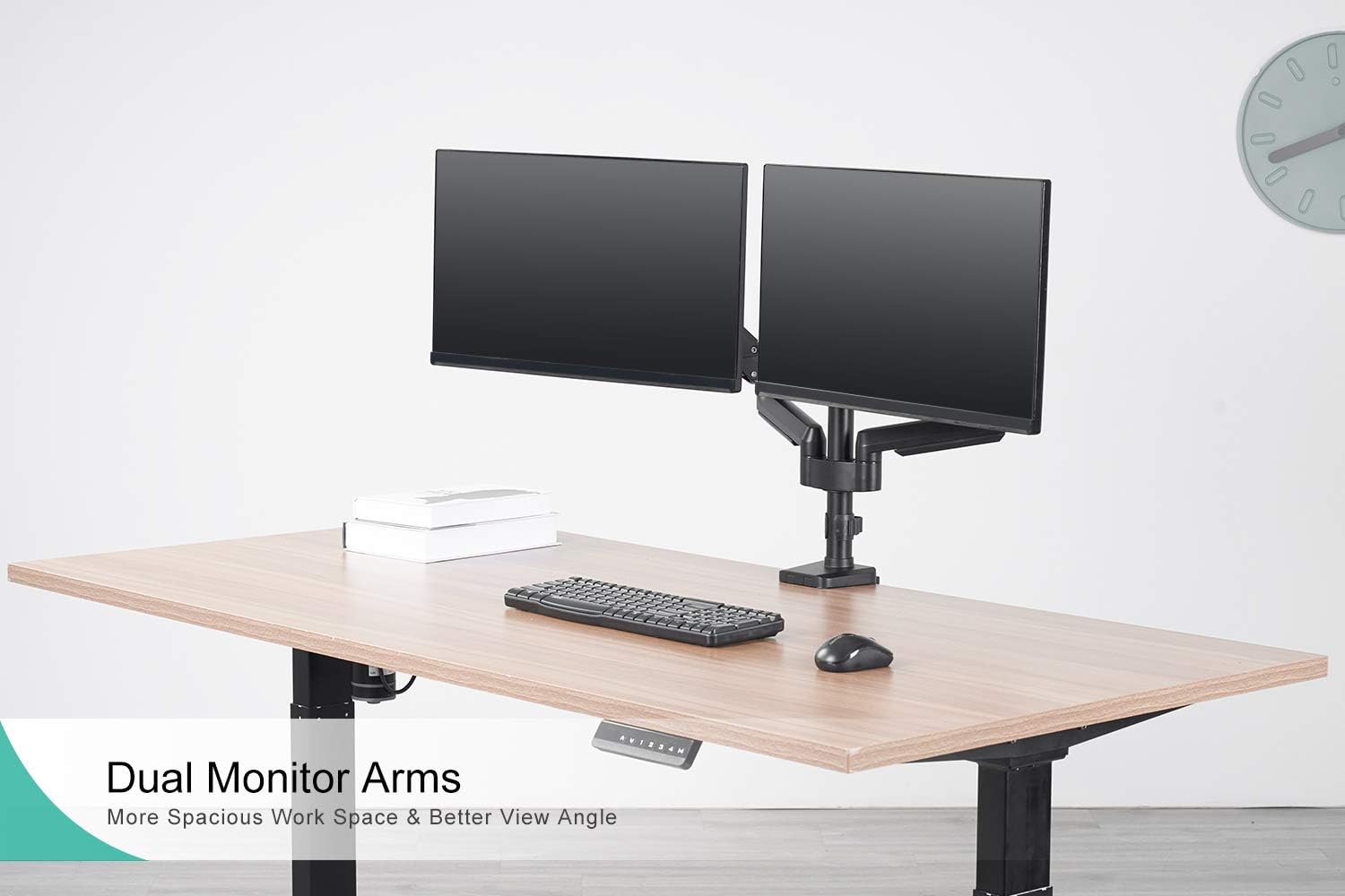 Gеt Dіѕсоunt оƒƒеr EleTab Dual Monitor Desk Mount Stand - Premium Aluminum Articulating Full Motion Computer VESA Monitor Arm, Extra Height Adjustable with Extension Pole | Heavy Duty Holds Screens Up to 17.6 lbs Each