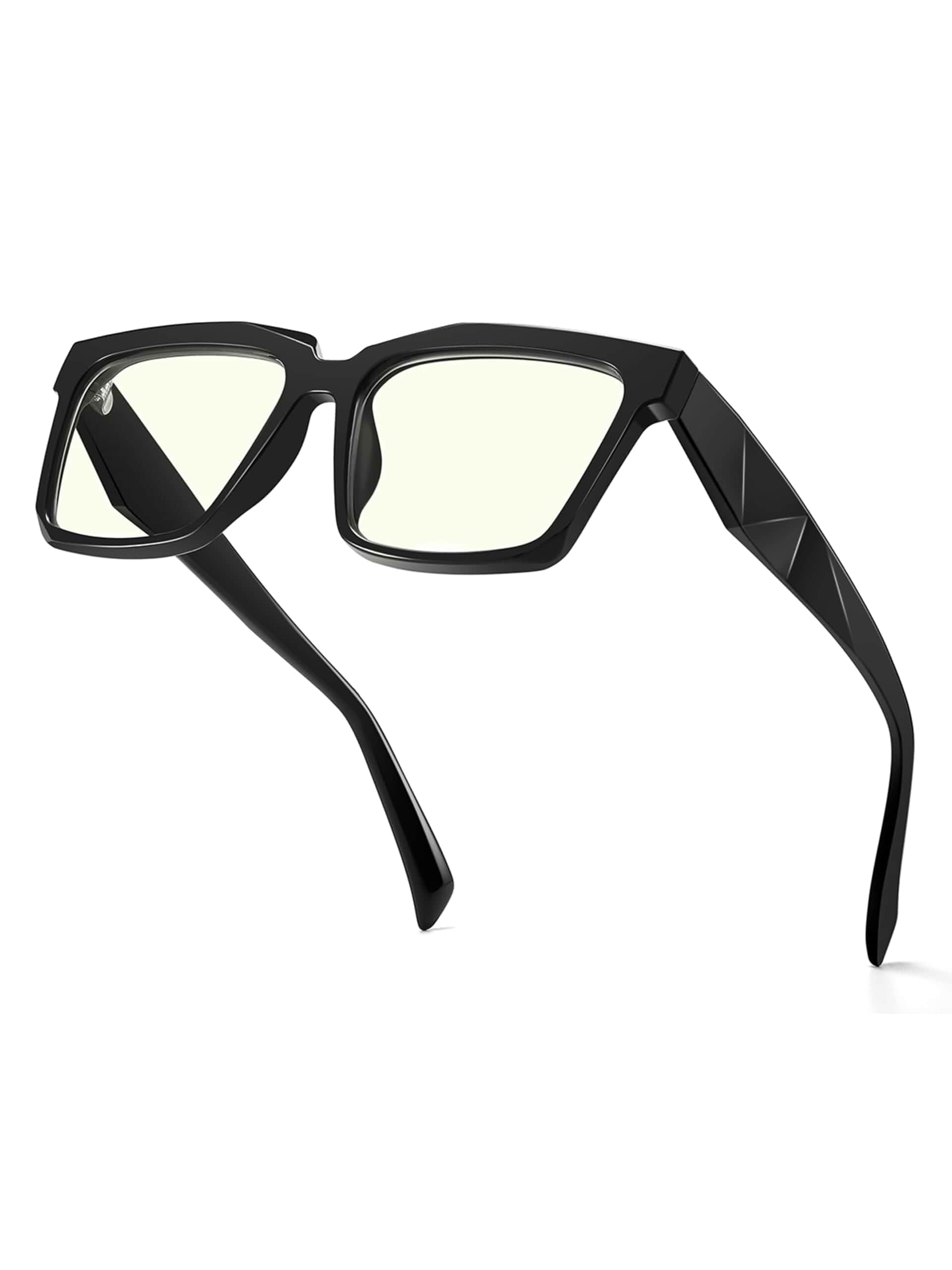 kimorn Square Blue Light Glasses for Women | Square Frame, Clear Lens, Lightweight Plastic, Office Study Gaming