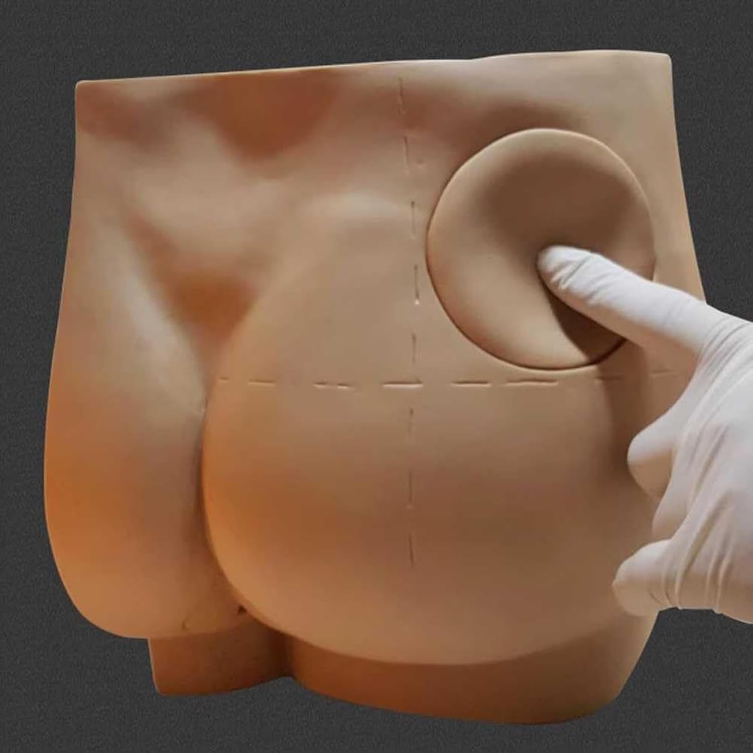 Buttock Injection Training Mannequin IM Injection Practice Kit with Removable Skin Module and Rectal Module for Training Intramuscular and Rectal Administration