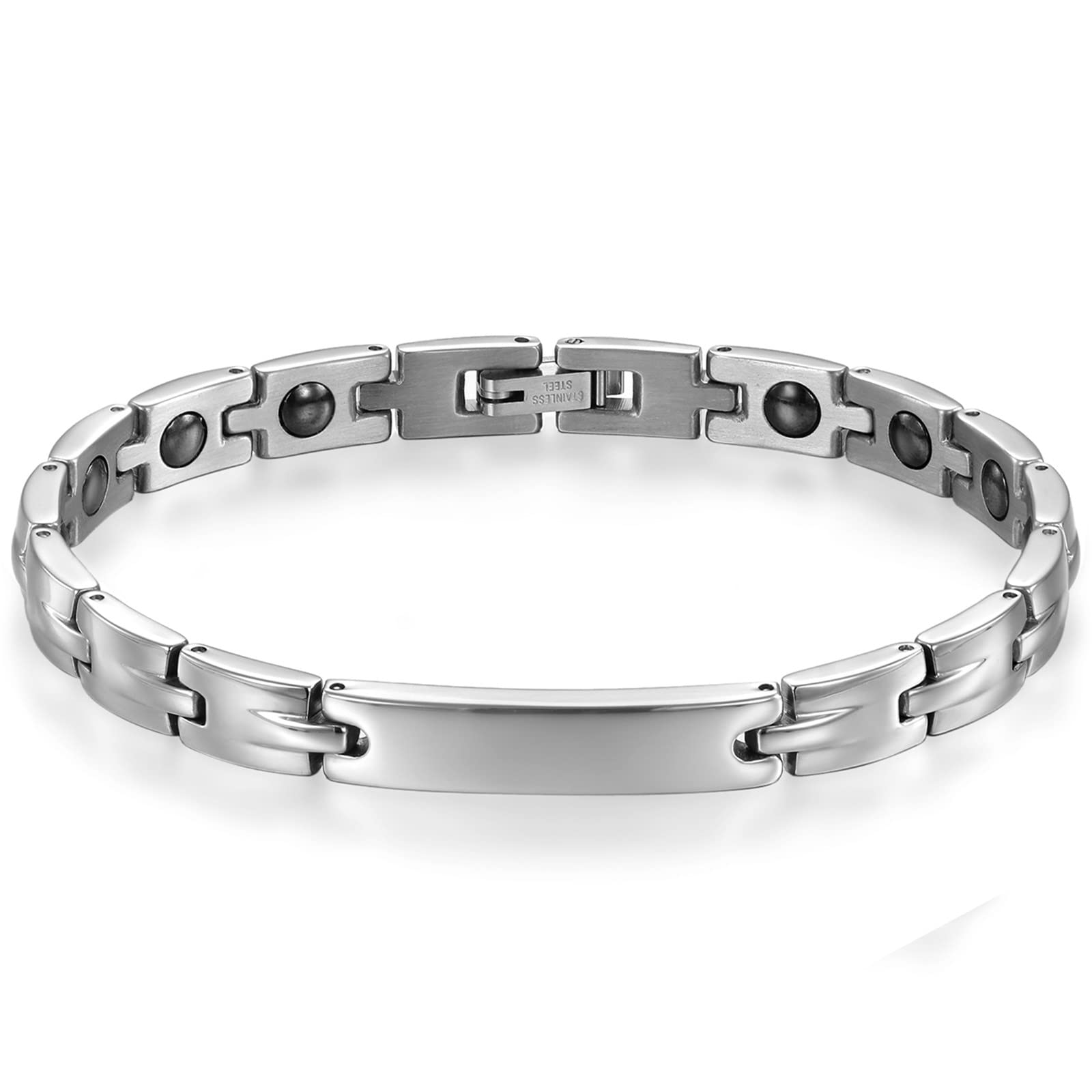 Cupimatch Paar Armband Mit Gravur – Personalisierte Edelstahl Panzerkette Für Paare, Geschenk Zu Valentinstag & Hochzeit