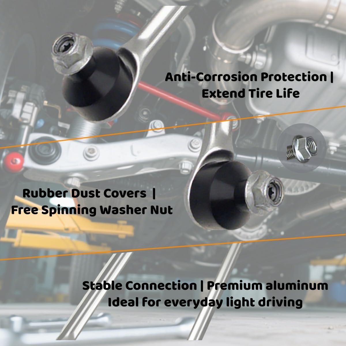 K750410 K750411 Front 2-Set Suspension Sway Stabilizer Bar End Drop Link Kit Mercedes-Benz 2010-2016 CLS400 CLS550 E250 E350 E400 RWD Left & Right Automotive Replacement Parts