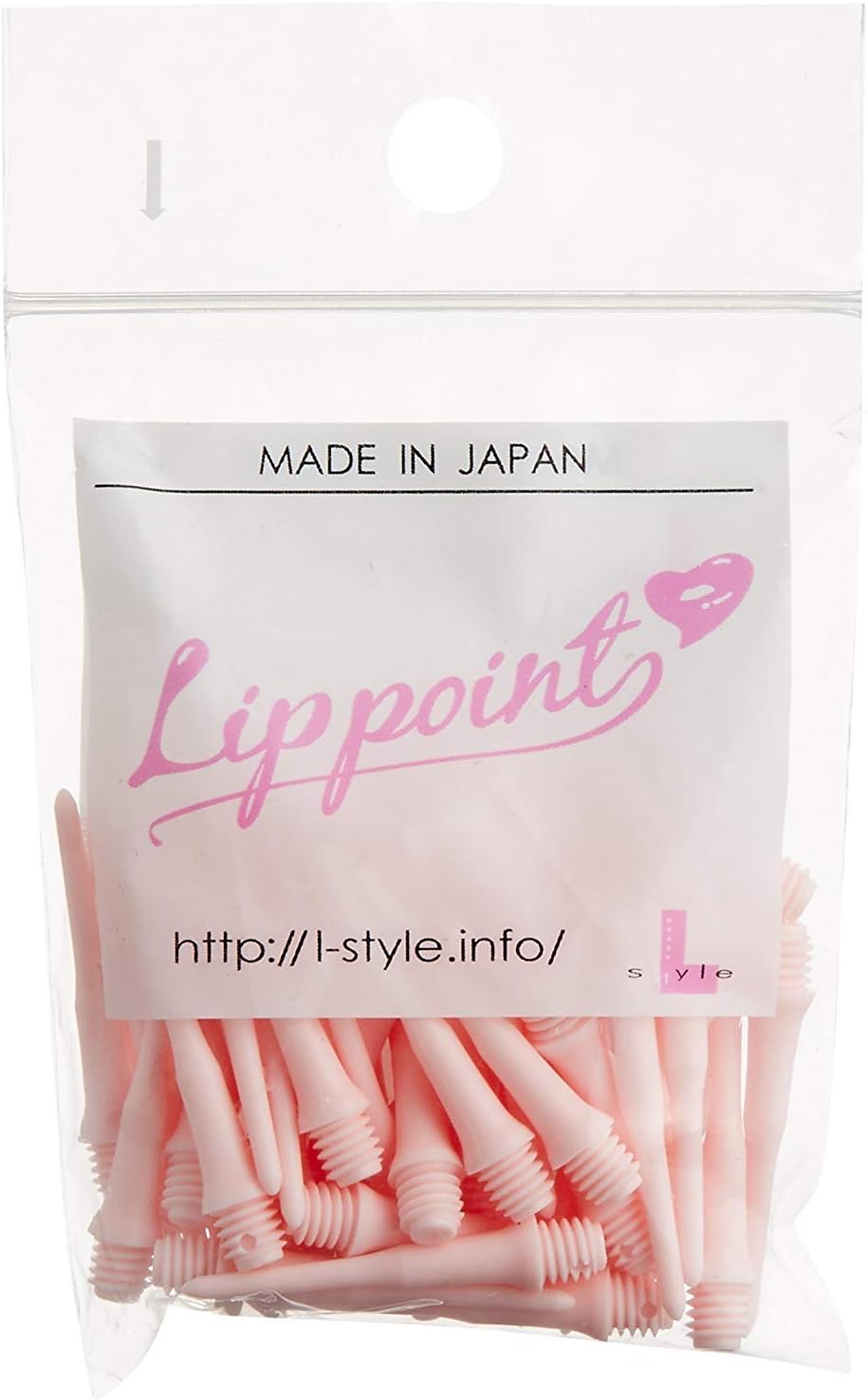 L-style Lippoint - Soft Tip Dart Points - Regular Length - 2-Tone Black - 60 Count