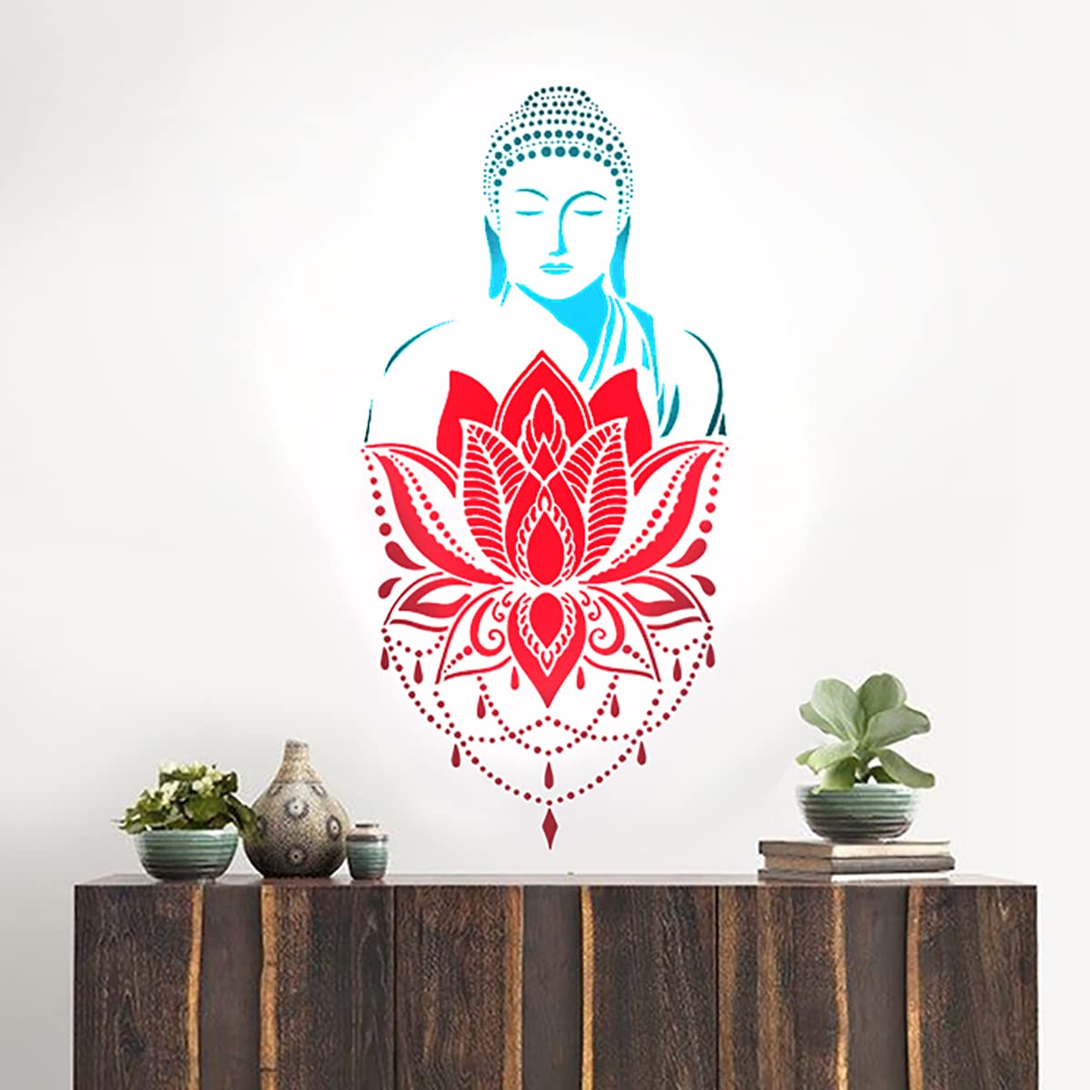 Buddha Wall Art, Buddha Stencils, Buddha Art, Budda Stencil for Painting, Buddha Paiting on Wall, Buddha Designs on Walls DBS-0129