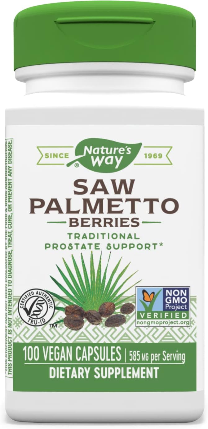 Nature's Way Saw Palmetto Berries, Traditional Prostate Health Support*, 100 Capsules