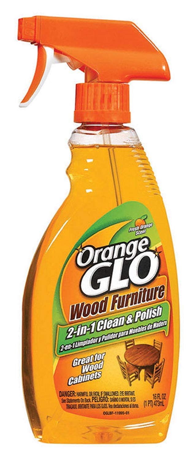 Orange Glo Wood Furniture 2-in-1 Cleaner & Polish, 16 Fl. Oz. (Pack of 2)