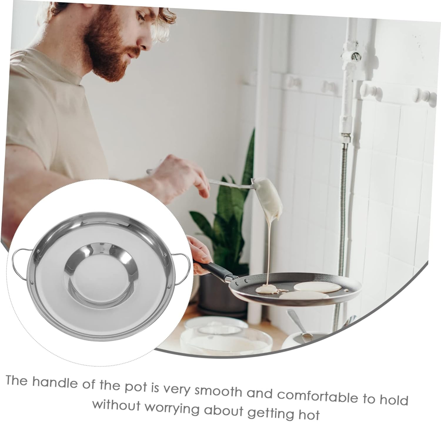 Professional Nonstick Griddle Pan Crepe Pan for Cooking Omelets Steaks and Pancakes Lightweight Kitchen Tool with Comfortable Handle