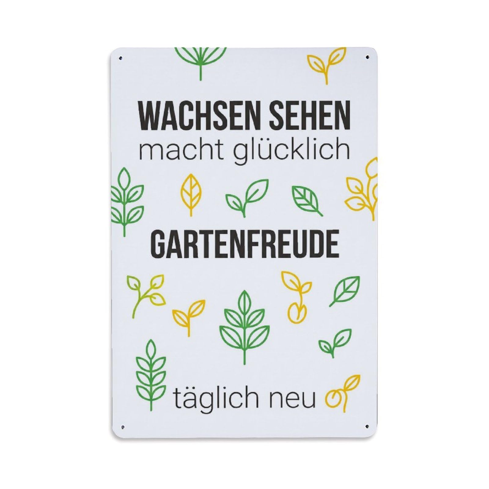 Modern Growing Joy Delightful Outdoor Metal Tin Sign Plaque Wall Decor for Cafe, Club Bar, Office, Garden Metal Poster 8x12Inch