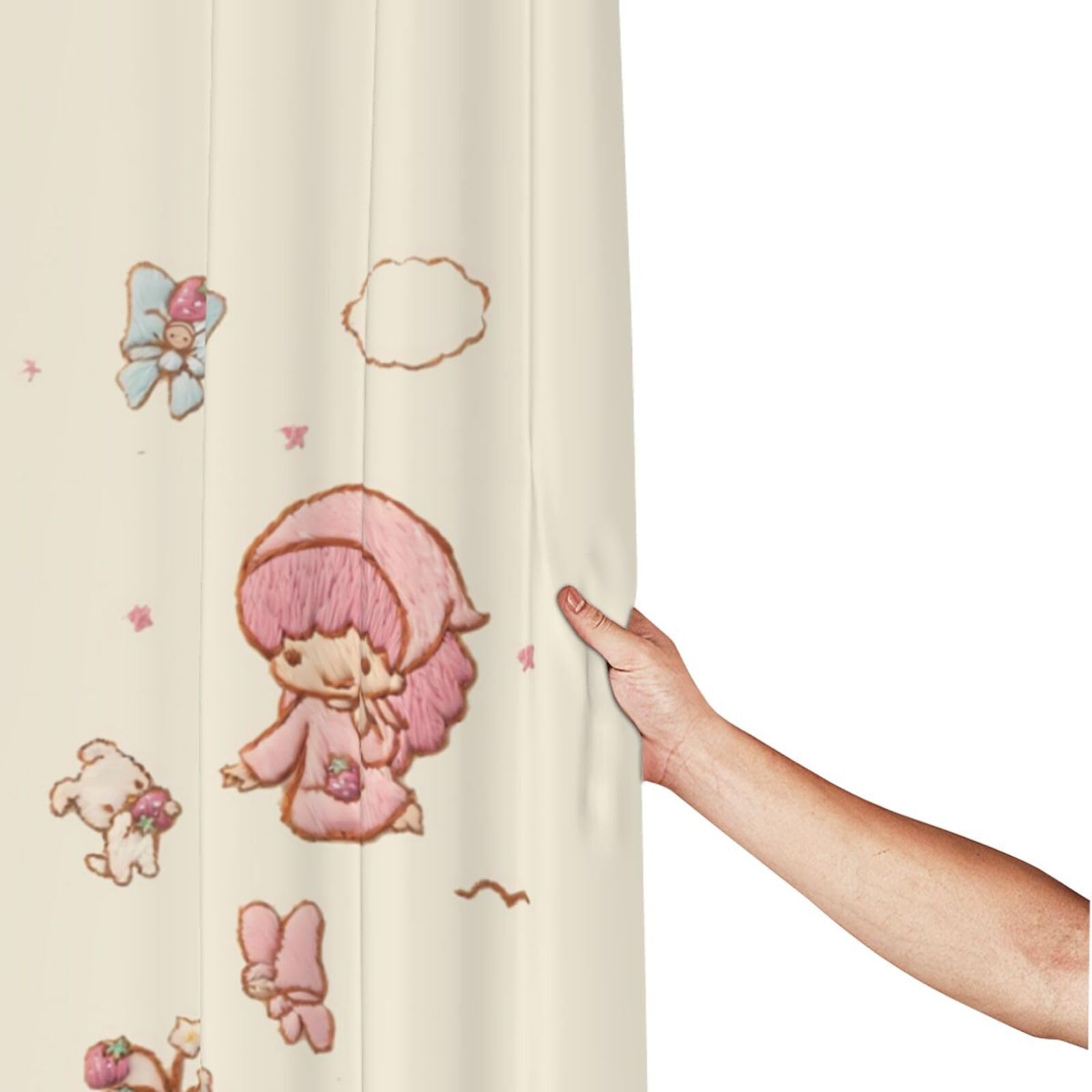 Amazon｜リトルツインスターズ キキララ シャワーカーテン 防水 防カビ