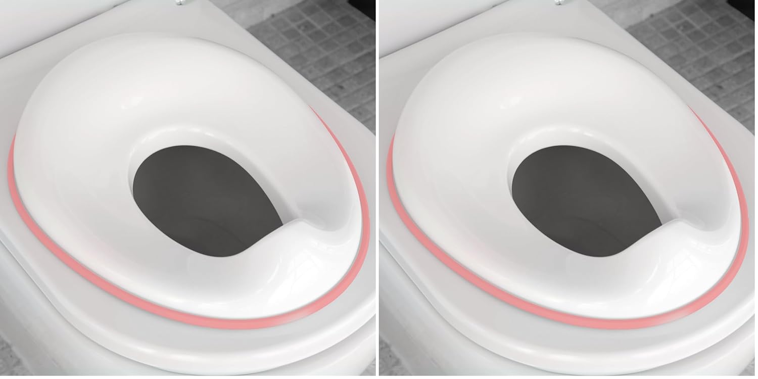 Jool Baby Potty Training Seat for Girls - Fits Round & Oval Toilets, Includes Free Storage Hook (Pink) (Pack of 2)