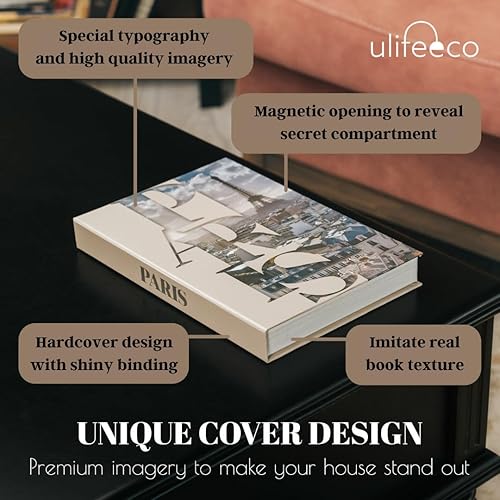 Miniatura 2 de Libros decorativos para decoración del hogar, juego de 3 libros de decoración (LondresParísNueva York), decoración de mesa auxiliar, libros falsos