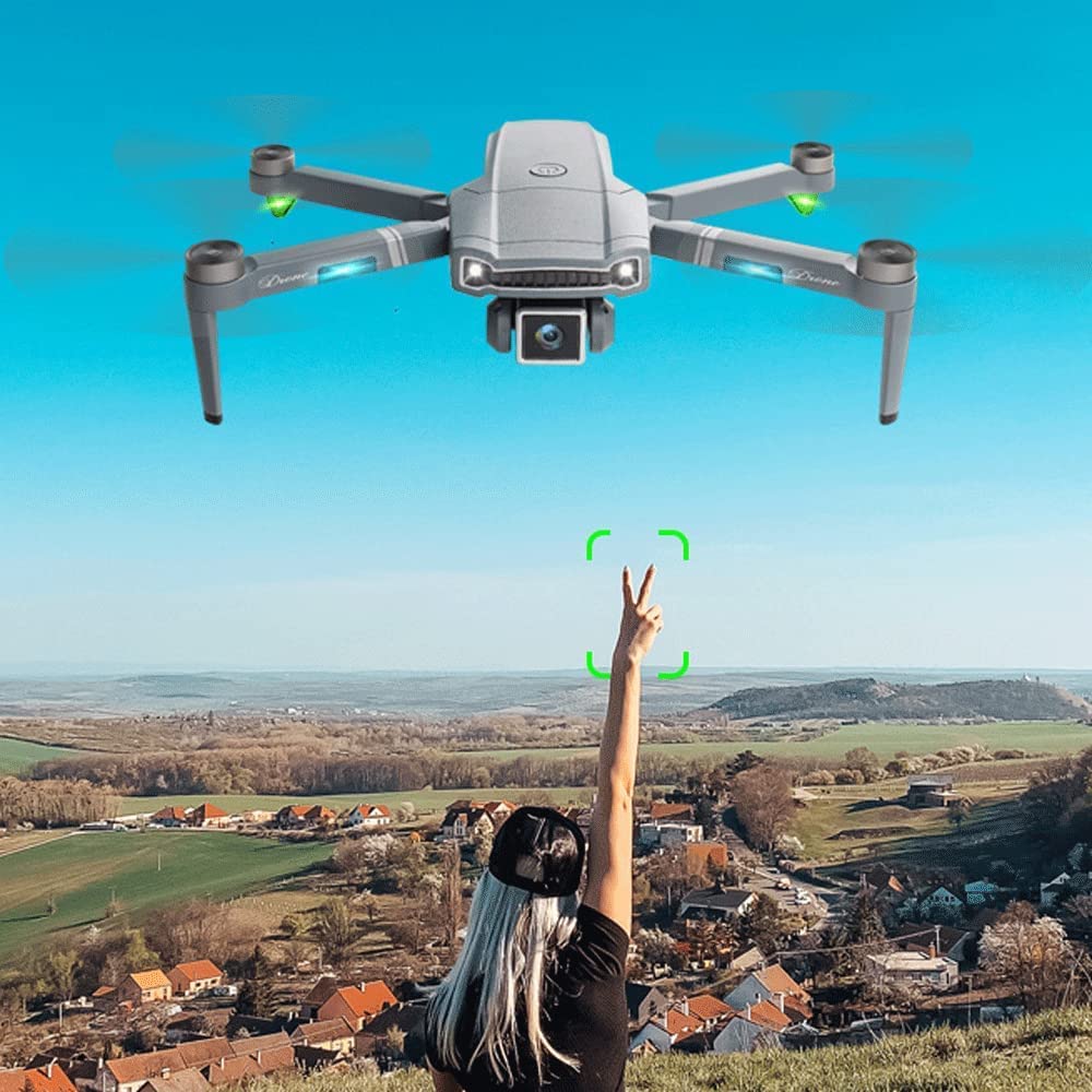 Drone GPS Pieghevole S179 con Doppia Fotocamera 4k / 6K UHD per Adulti, quadricottero con Motore brushless, modalità Senza Testa, capovolgimenti 3D, 1~3 batterie opzionali, Volo Stabile per