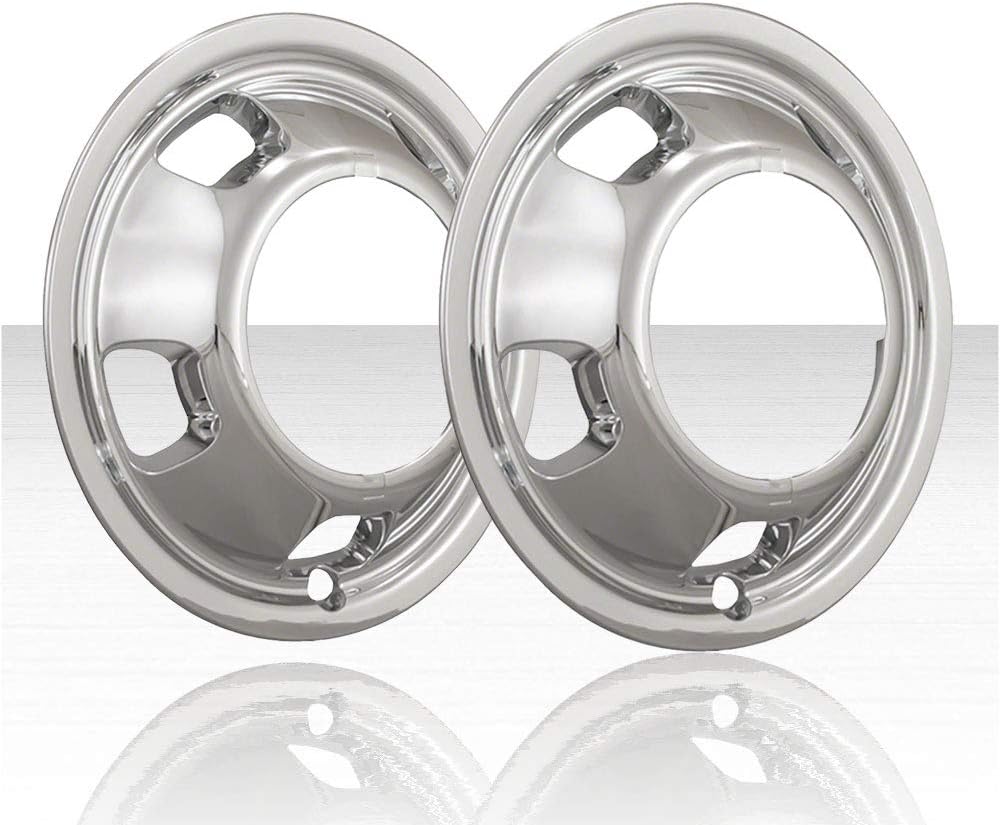Auto Reflections Set of 2 17" 5 Hole Front Wheel Simulators for Dodge Ram 3500 2003-2018 - Chrome