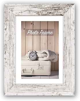 Cornice Matches21 In Legno Con Bordo Bianco: Formato 13x18, Da Parete O Da Tavolo, Colore Marrone - 5