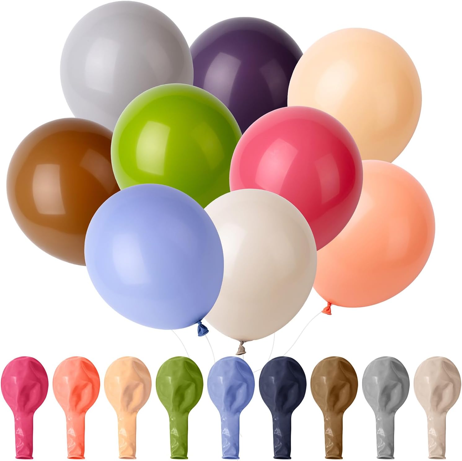 Mr. Pen- Balloons Morandi Colors, 12 Inch, 54 Pack