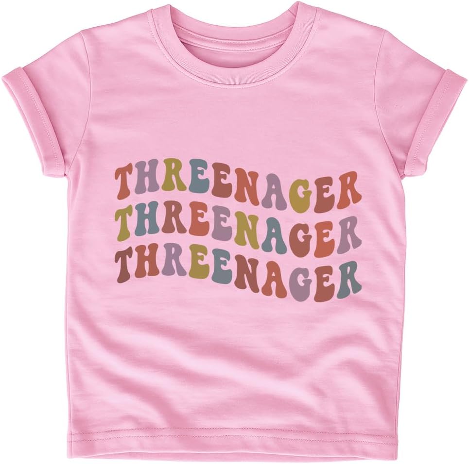 listery 3 Year Old Girl Birthday Shirt 3rd Birthday Boy Clothes Threenager Toddler Tshirts