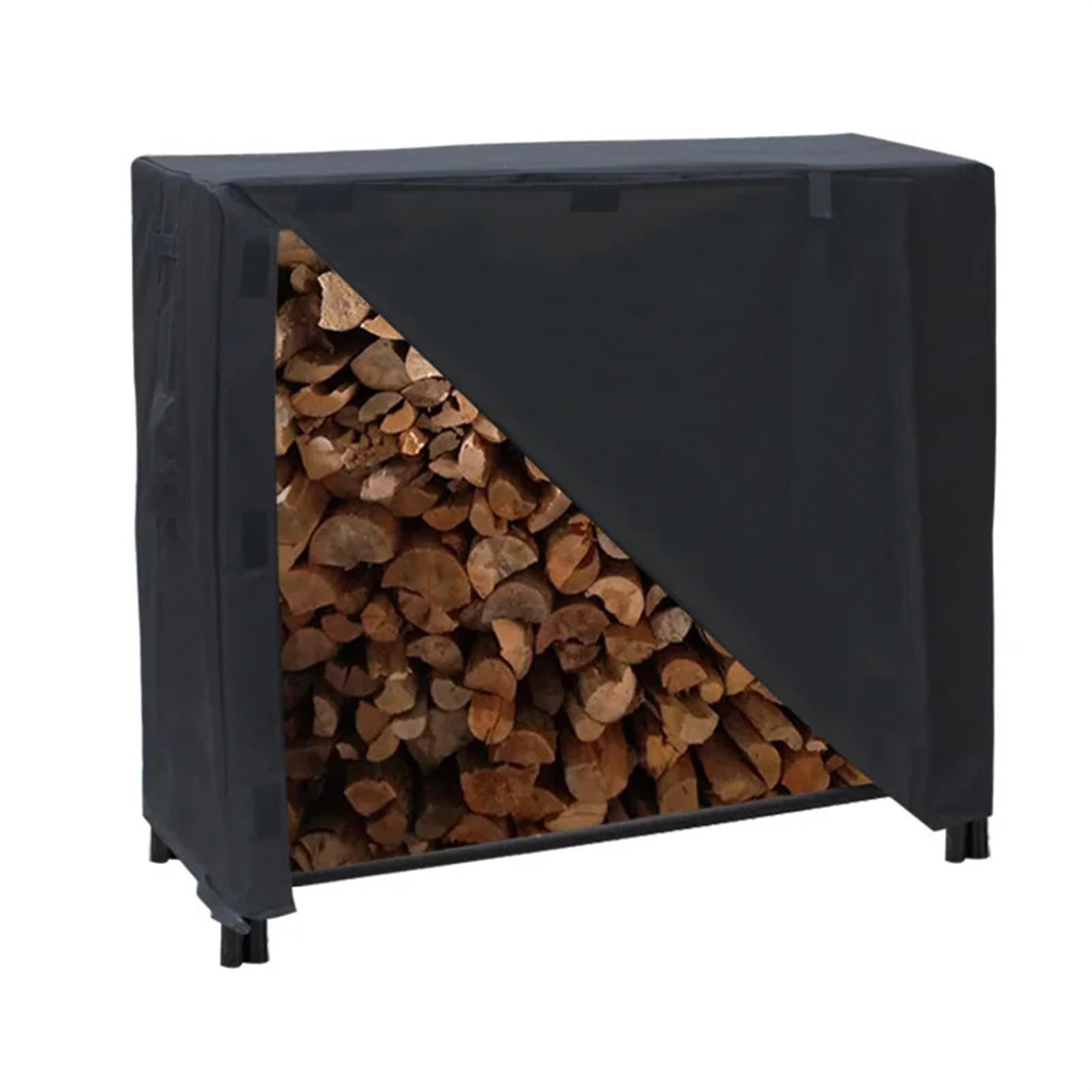 Funda para Estantería De Leña Funda for leña, Tela Oxford, Funda for leña Gruesa, Chimenea for Exterior, Rejilla for leña, Funda Impermeable Cubierta para Estante De Leña(244X61X104cm)