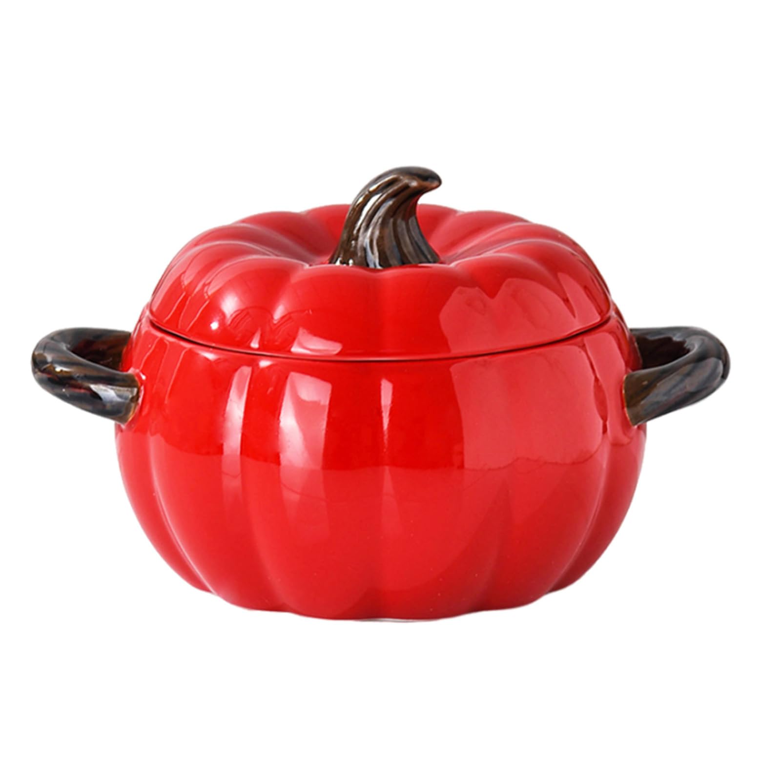 Cocotte citrouille 1,8L rouge en céramique micro-ondes lave-vaisselle