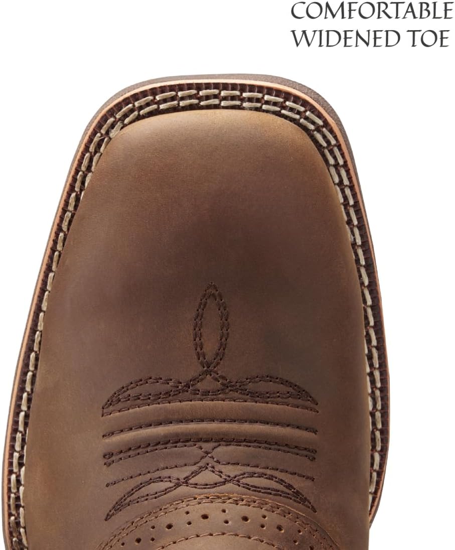 SUREWAY Western Boots For Men - Mens Square Toe Cowboy Boot, Oil/Slip Resistant, Durable Fashionable Classic Pull on 10 Inch Mid-Calf Wellington Boots - Image 7