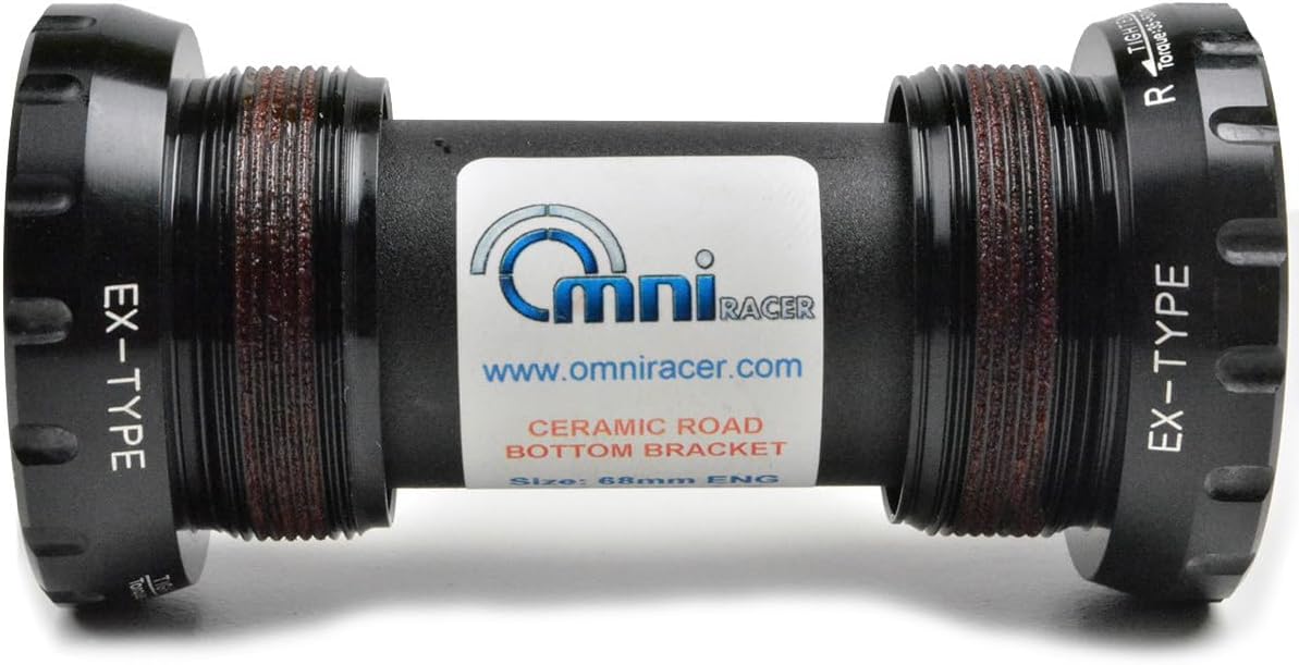OMNI Racer Lightweight Ti Ceramic Hollowtech II Crankset Bottom Bracket Fits All Shimano Hollowtech II Cranksets: Dura-Ace, Ultegra, 105, XTR, XT, and More: JUST 74g