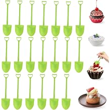 Spade Spoon, Scoop Shaped Creative Shovel, Durable Plastic Dessert Spoon, Reusable Dessert Spoon for Watermelon Spoon, Coffee, Dessert Spoon Green