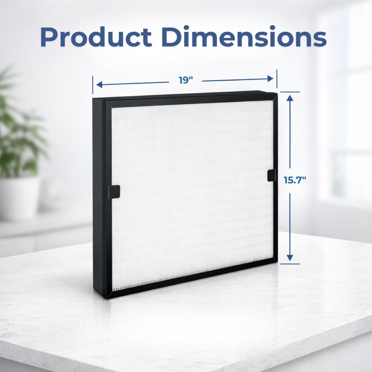 Nispira F301H BD-AS-550 HEPA500 Air Scrubber Replacement Filter for BlueDri Air Shield 550 CFM VEVOR, Dri-Eaz, Mounto Air Purifier True HEPA 16" x 19" x 2", 1 Pack